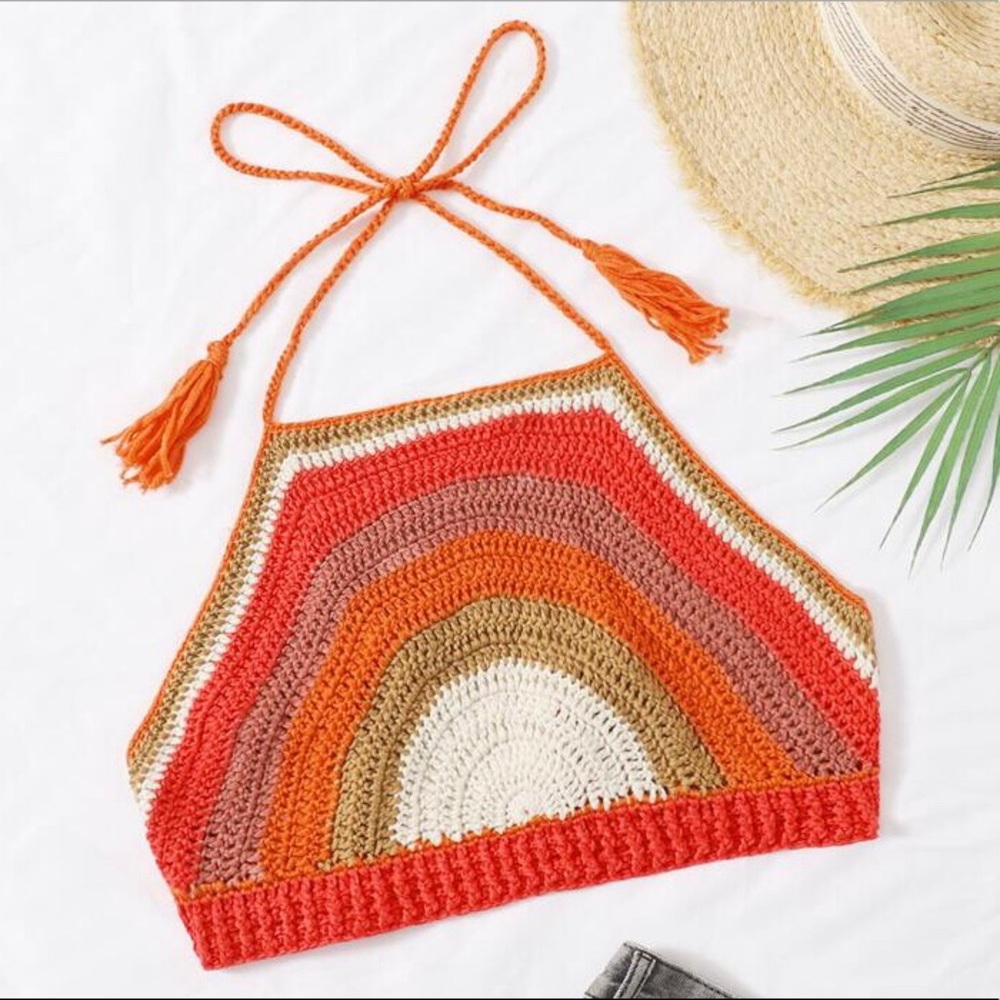 Knit tie Top